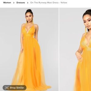 Fashion Nova Yellow Maxi Dress👗